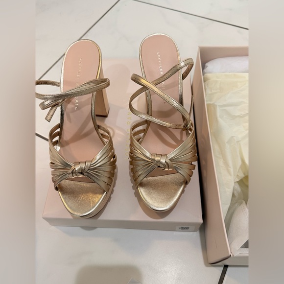 Loeffler Randall Platform Block Heel Sandals with Ankle Strap *NWT size 6 - Picture 6 of 7